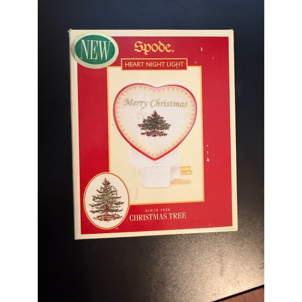 New Spode Christmas Tree Heart Night Light Merry Christmas